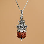 Lakshmiji Pendant with 7 Mukhi Nepali Rudraksha