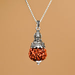 Kartikeya Pendant with 6 Mukhi Nepali Rudraksha