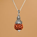 Kartikeya Pendant with 6 Mukhi Nepali Rudraksha