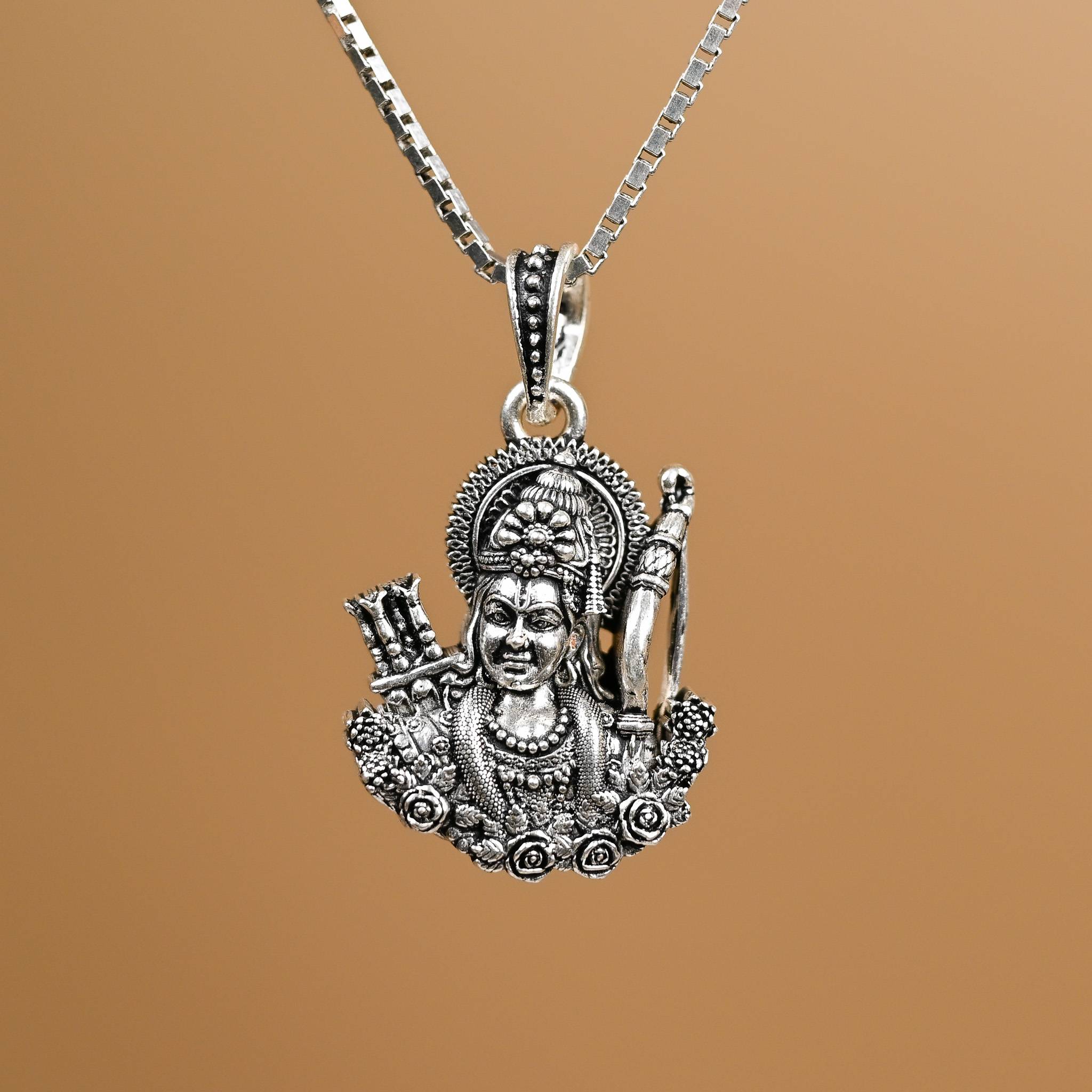 Ram Silver Pendant With Chain