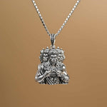 Five Face Hanuman Ji Silver Pendant With Chain