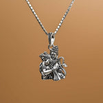Shree Ram Hanuman Silver Pendant with chain
