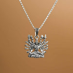 Shiva Mudra Silver Pendant With Chain