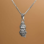 Divine Hanuman Ji Silver Face Pendant With Chain