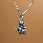 Krishna bansuri silver pendant With Chain