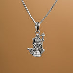 Khodiyar Mata Silver Pendant With Chain