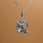 Five Faces Hunuman Silver Pendant With Chain