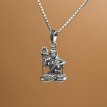 Lord Bholenath Silver Pendant With Chain
