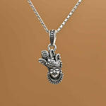 Shrinathji Face Silver Pendant With Chain