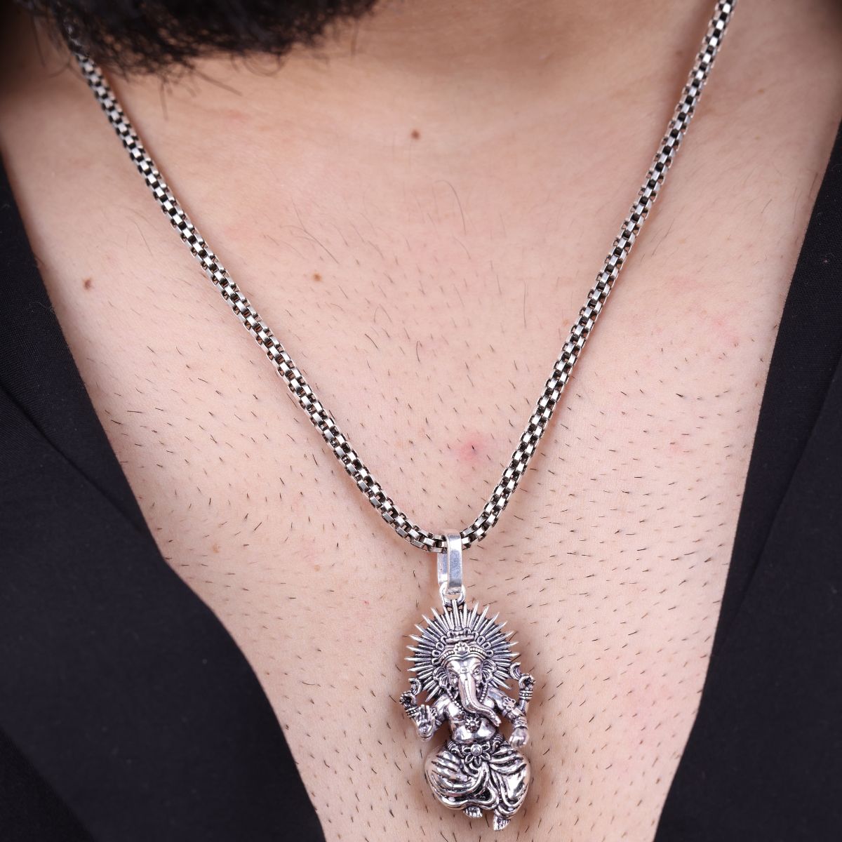 Authentic Shree Ganesha Silver Pendant