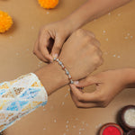 Authentic Pure Rudraksha Silver Rakhi