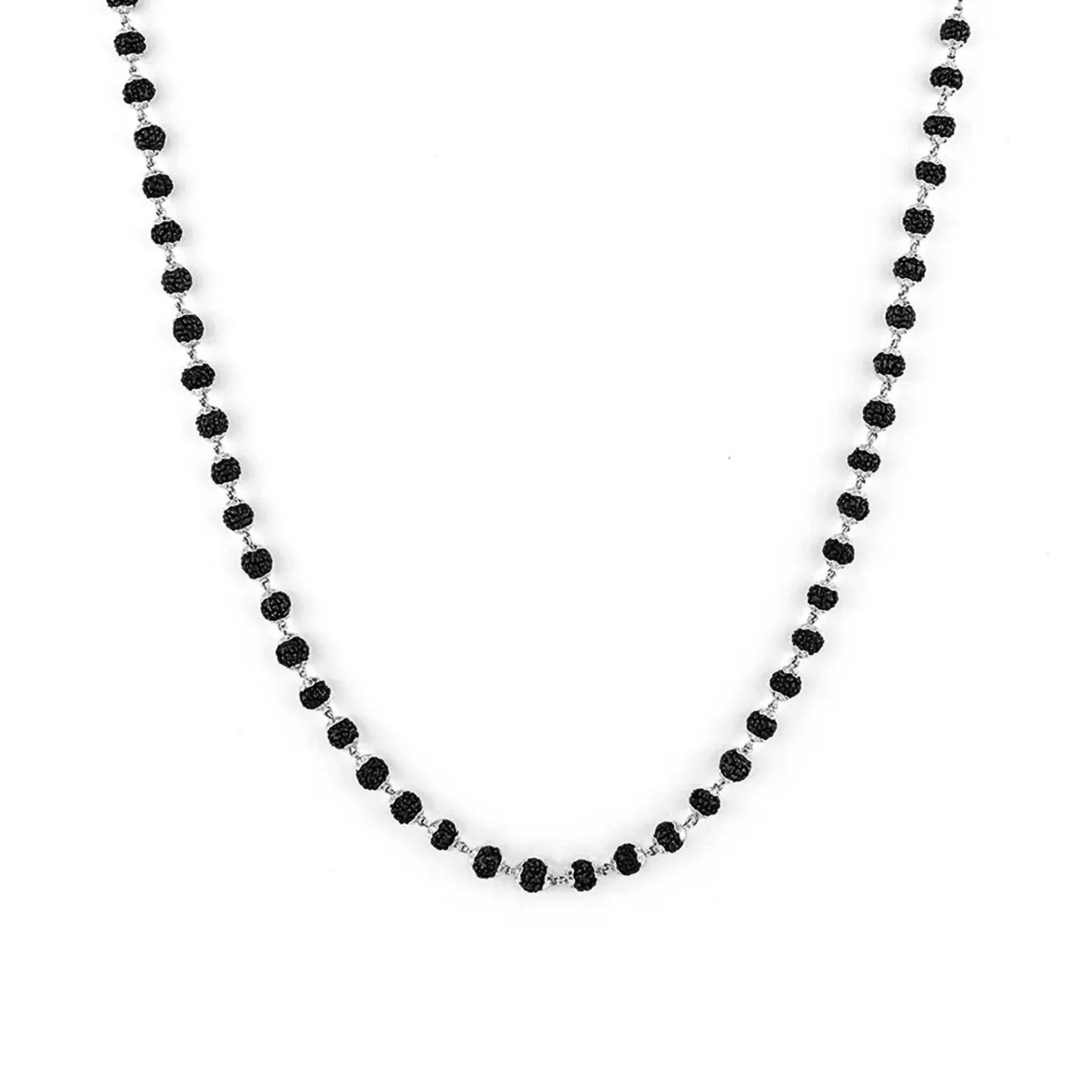 Rudraksha Silver Mala ( 6 - 7 mm Rudraksha)