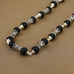 Karungali Silver Mala (Damru Beads)