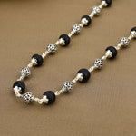Karungali Silver Mala (Ornate Sphere Beads)