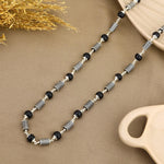 Karungali Silver Mala (Cylindrical Beads)