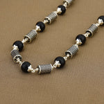 Karungali Silver Mala (Cylindrical Beads)