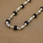 Karungali Silver Mala (Filigree Oval Beads)