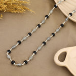 Karungali Silver Mala (Perforated Oval Beads)