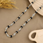 Premium Karungali wood mala with handcrafted triangle silver beads