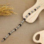 Karungali with Om Namah Shivay Silver Bracelet