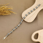 Authentic Om Namah Shivay Silver Bead Bracelet