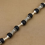 Karungali with Damru Silver Bracelet