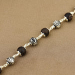 Karungali with Om Silver Bracelet