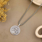 Lord Shankar Silver Pendant with Silver Chain