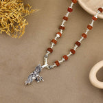 Murlidhar Krishna Silver Pendant With Rudraksha Mala