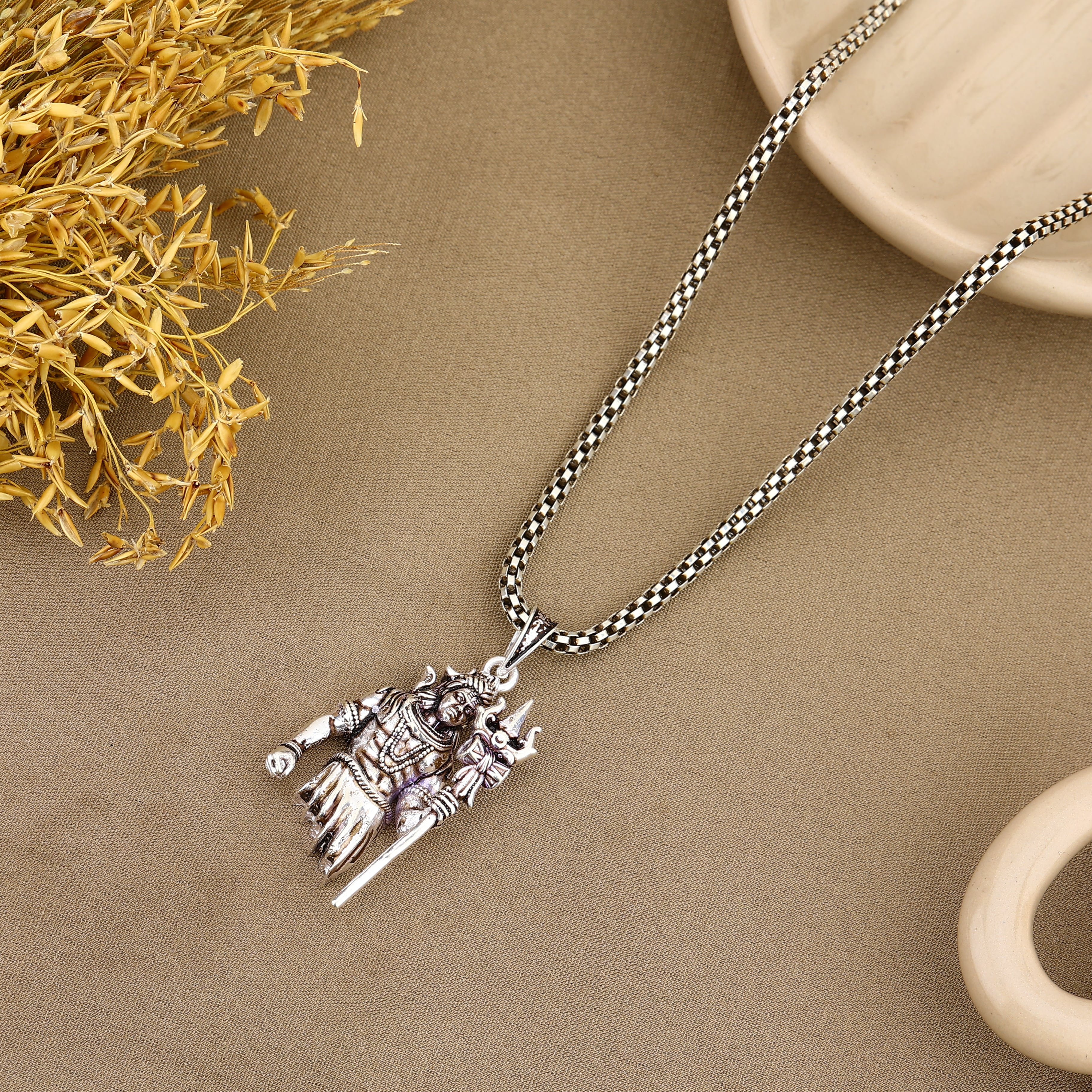 Lord Shiva Silver Pendant