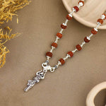 Handcrafted Trishul Damru silver pendant in 92.5 sterling silver