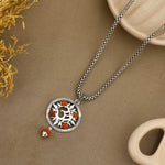 Spiritual Om Rudraksha Silver Pendant