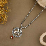 Om Trishul Rudraksha Silver Pendant