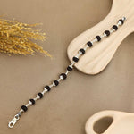 Original Black Rudraksha Silver Bracelet