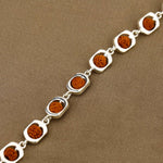 Rudraksha Silver Round Orbit Bracelet