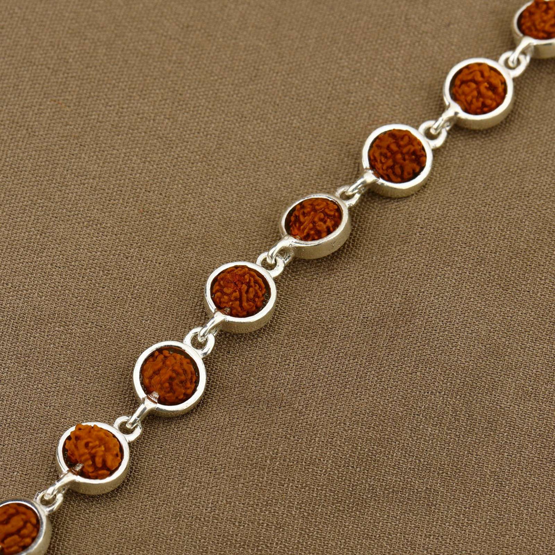 Premium 92.5 Silver Round Frame Bracelet