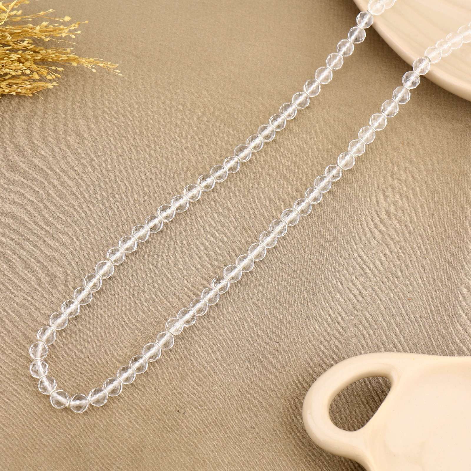 Diamond Cut Sphatik Jap Mala