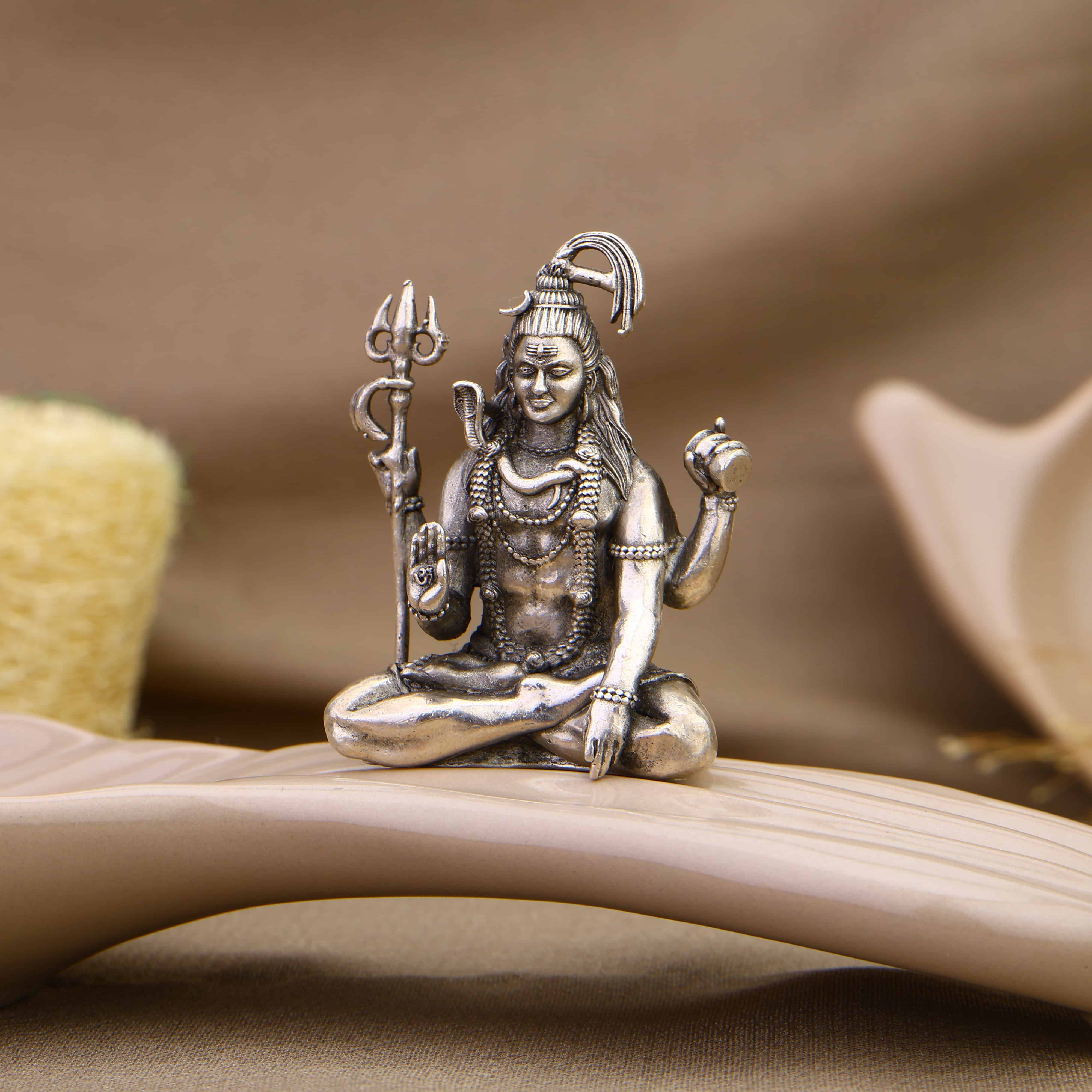 Lord Shiva Silver Statue