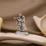 Radha Krishna Silver Murti