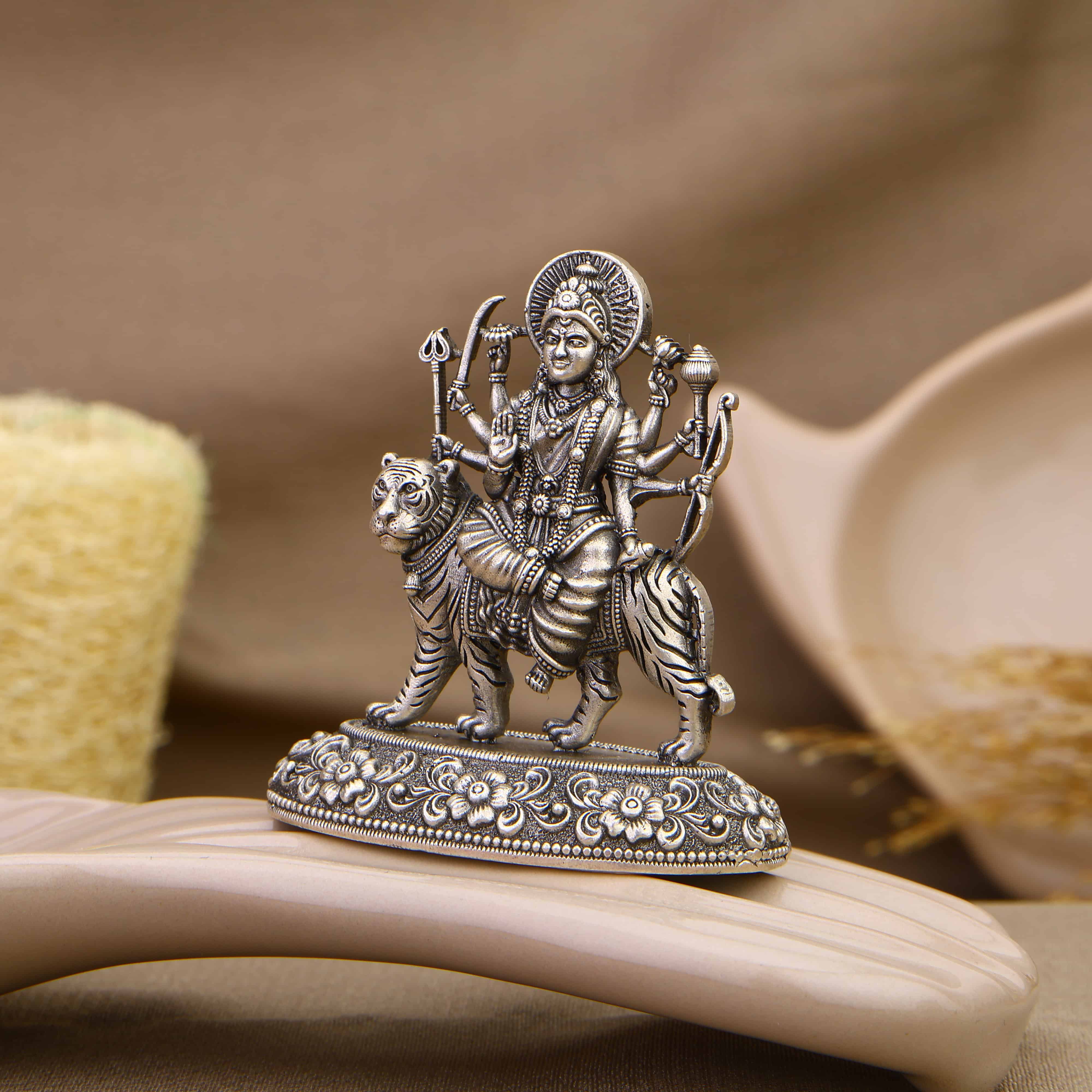 Authentic Durga Mata Silver Murti