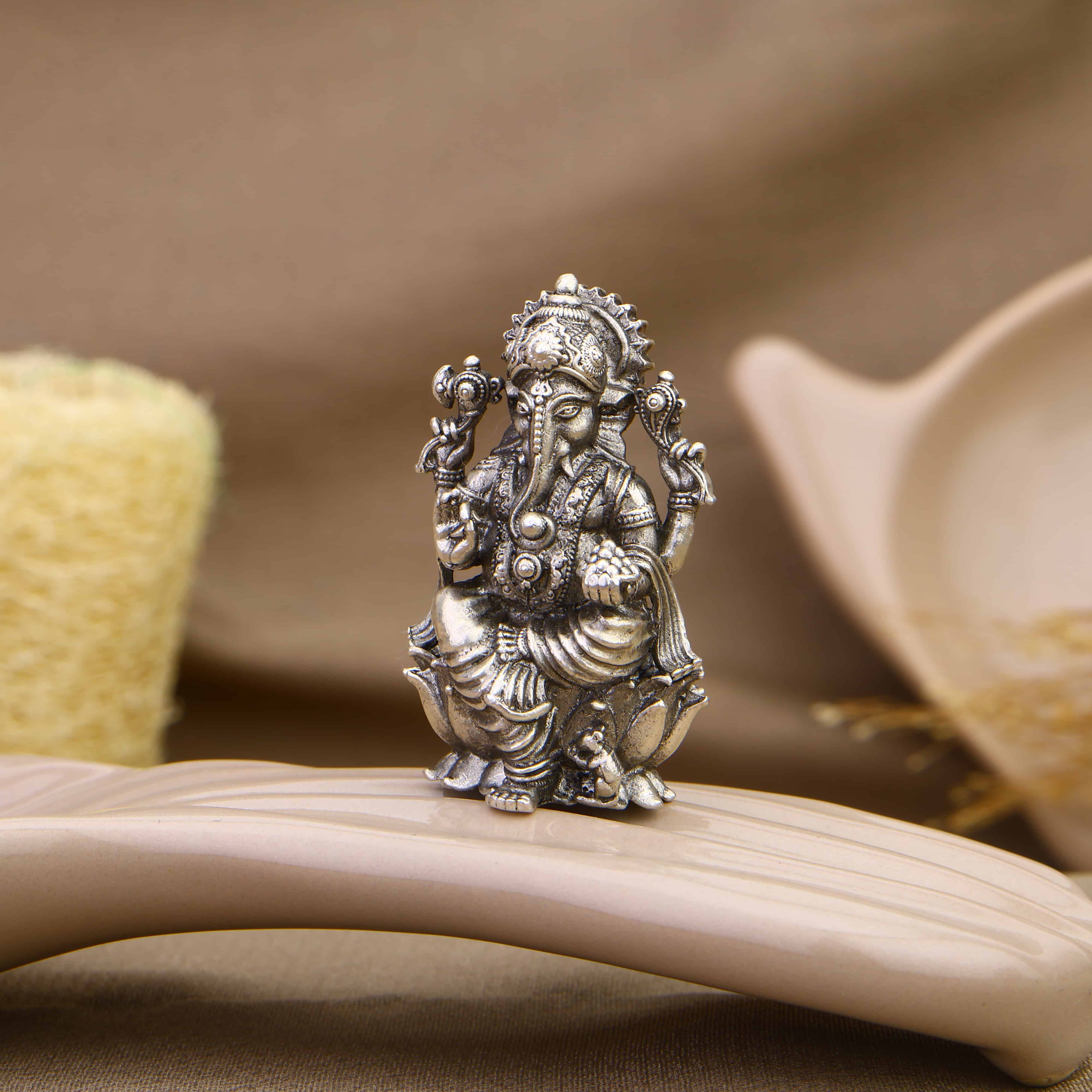 Authentic Lord Ganesh Silver Idol