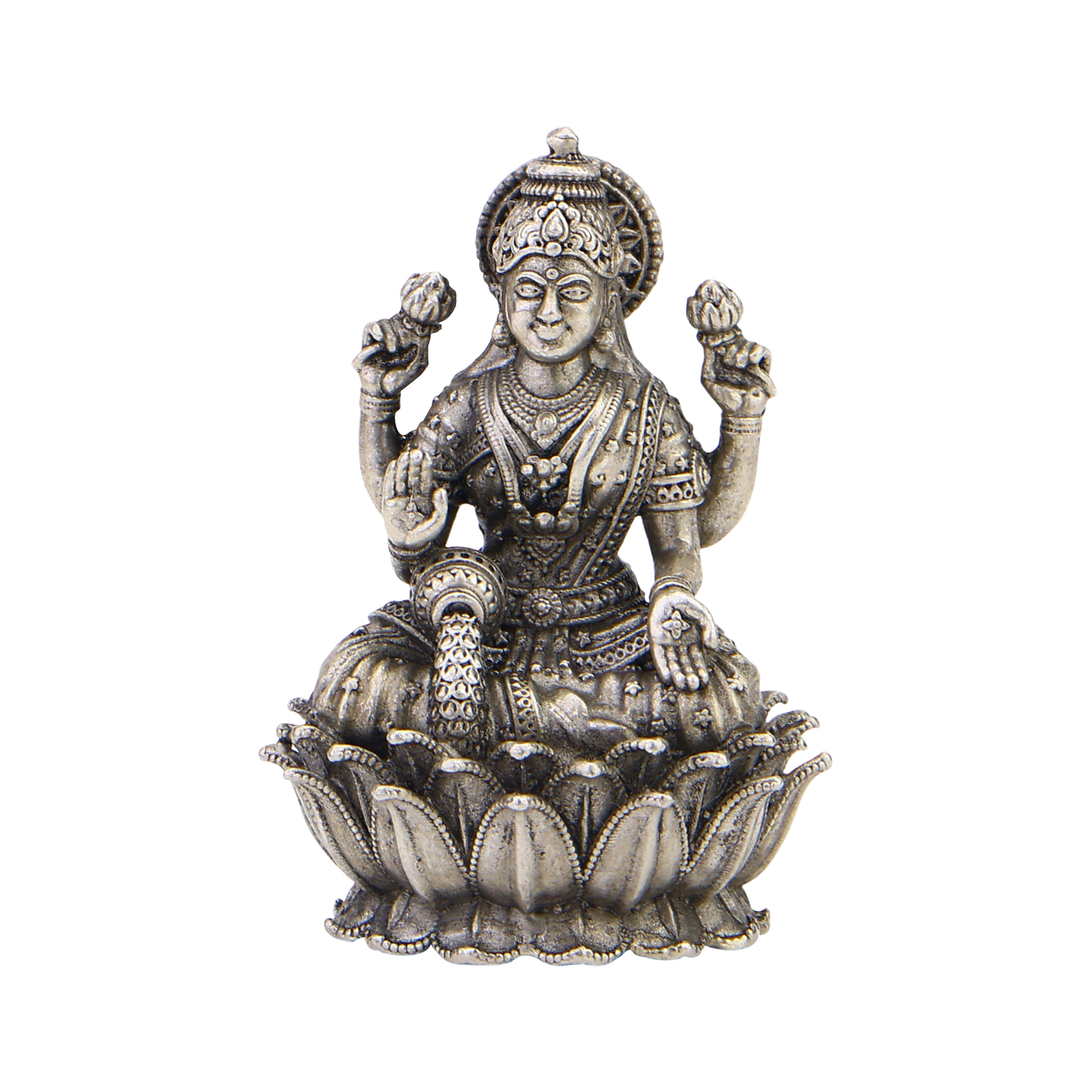 Goddess Laxmi Silver Murti