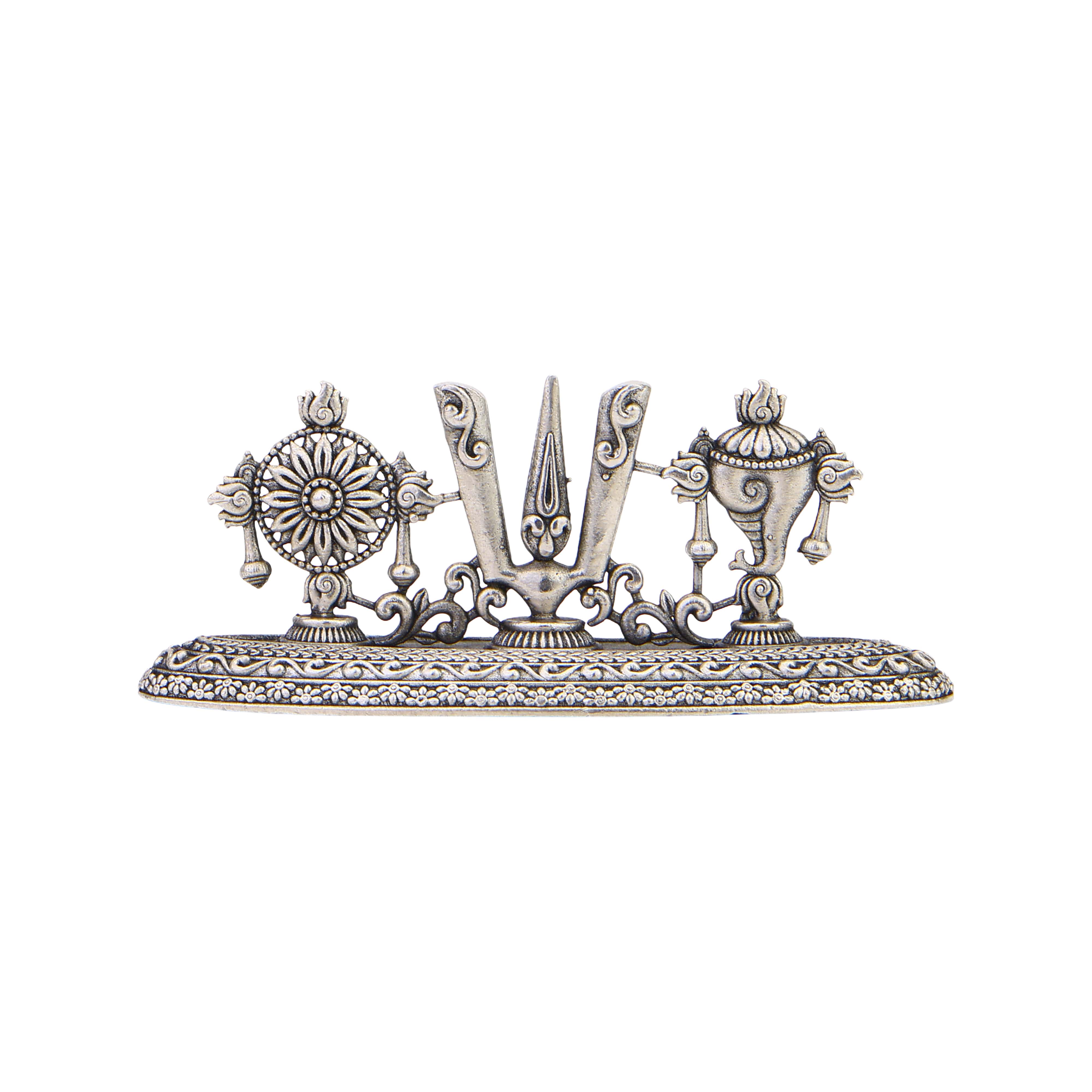 Shanku Chakra Namam Silver Idol
