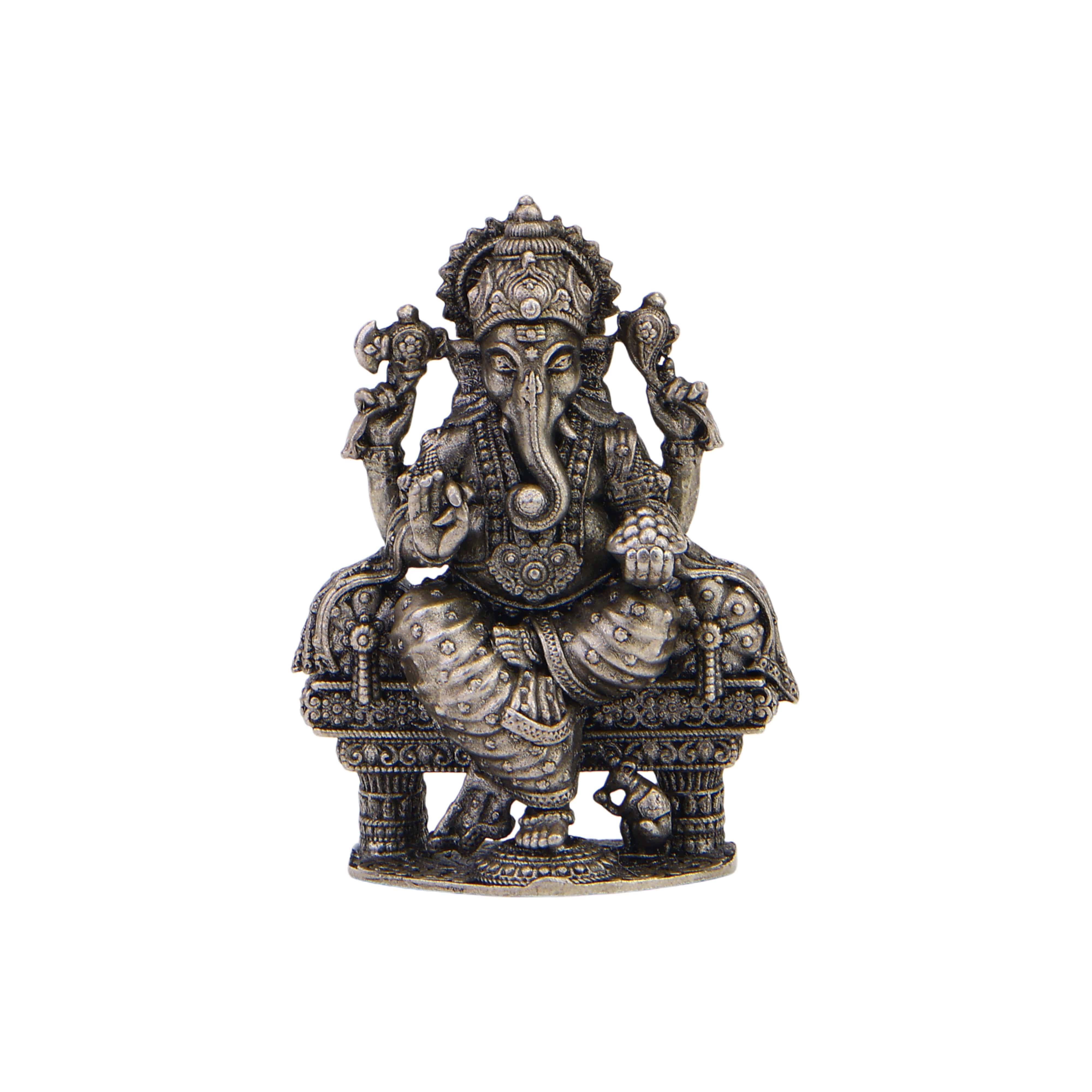 Lord Ganesh Silver Murti
