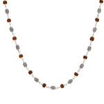 Authentic Rudraksha Oval Silver Mala