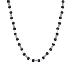 Original Karungali mala featuring Damru silver beads for spiritual wear