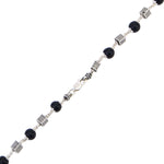 Authentic Karungali Silver Mala Square Beads