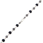 Karungali Silver Mala (Ornate Sphere Beads)