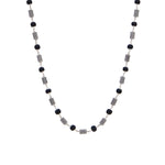Karungali Silver Mala (Cylindrical Beads)