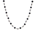 Premium Karungali wood mala with handcrafted triangle silver beads
